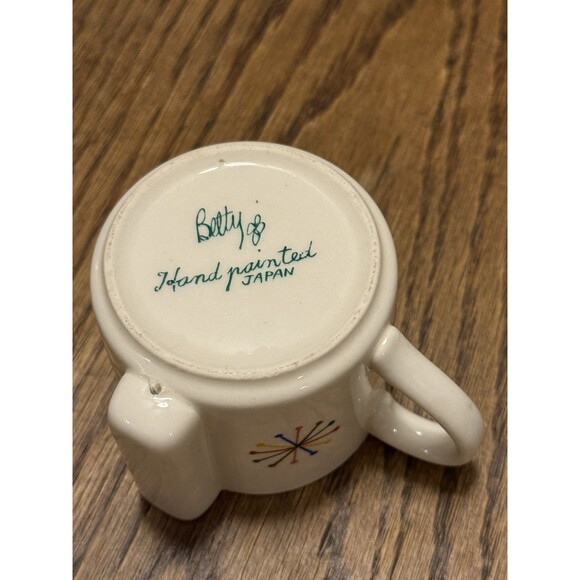 Vintage Porcelain Child's Cup Mug Toothbrush Holder Made in Japan RARE - Picture 7 of 9
